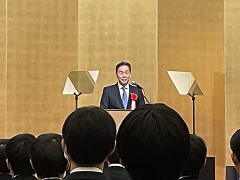 2024年度入社式画像 社長講和